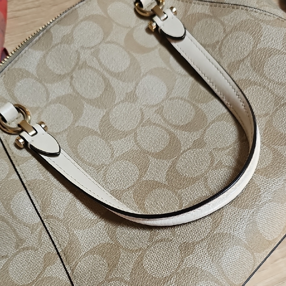 Coach Light Beige Signature Shoulder Bag 79998 - Picture 8 of 11